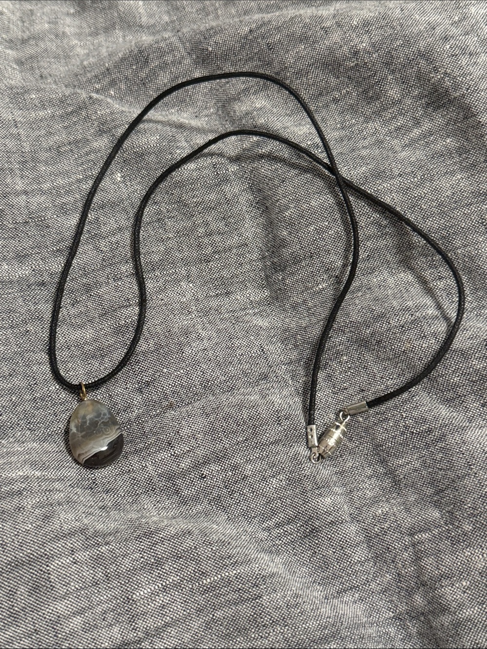 Botswana banded agate pendant necklace